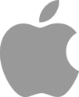 apple logo grey