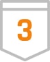 badge with #3 orange