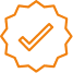 orange check icon