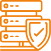 database shield icon orange