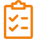 clipboard icon orange